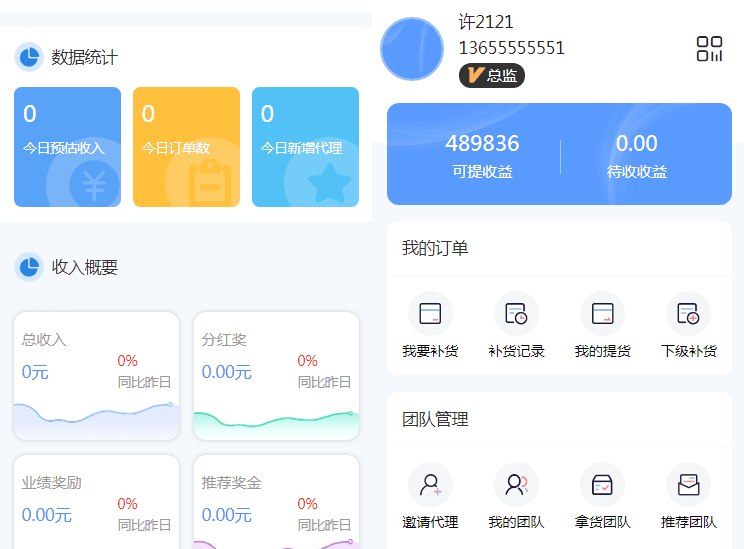 微商代理商补货商城系统源码-YISHEN源码商店