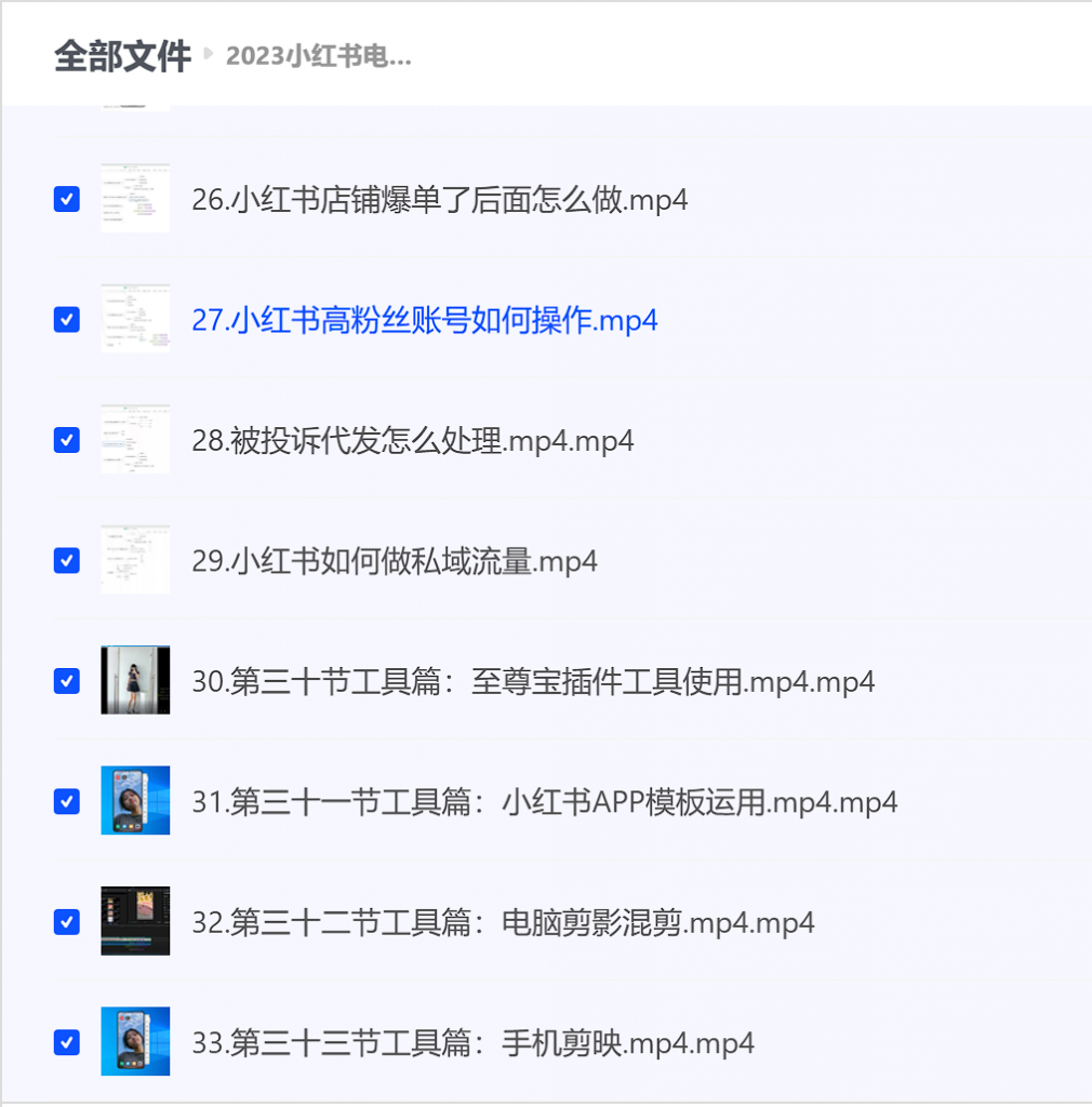 小红书电商运营从入门到精通，开店篇+选品篇+笔记篇+剪辑篇+赛道篇+内容篇+私域篇-YISHEN技巧分享