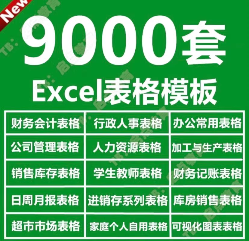 【全行业通用】9000 套 Excel 可视化图表模板｜行政 / 财务 / 销售全场景覆盖-YISHEN技巧分享